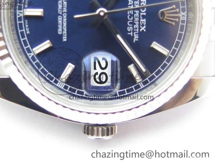 0216 DateJust 36 SS 116234 ARF 1:1 Best Edition 904L Steel Blue Dial on Jubilee Bracelet SH3135 V TravelReady 3214